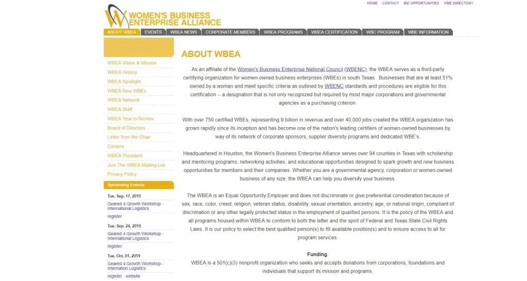 Women’s Business Enterprise Alliance(WBEA) Image