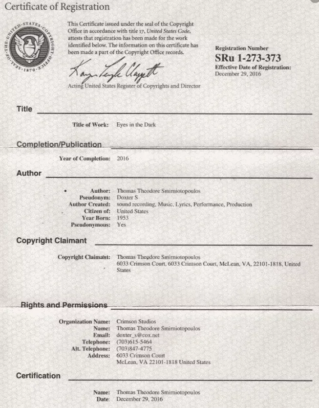 Certificate Of Registration Image