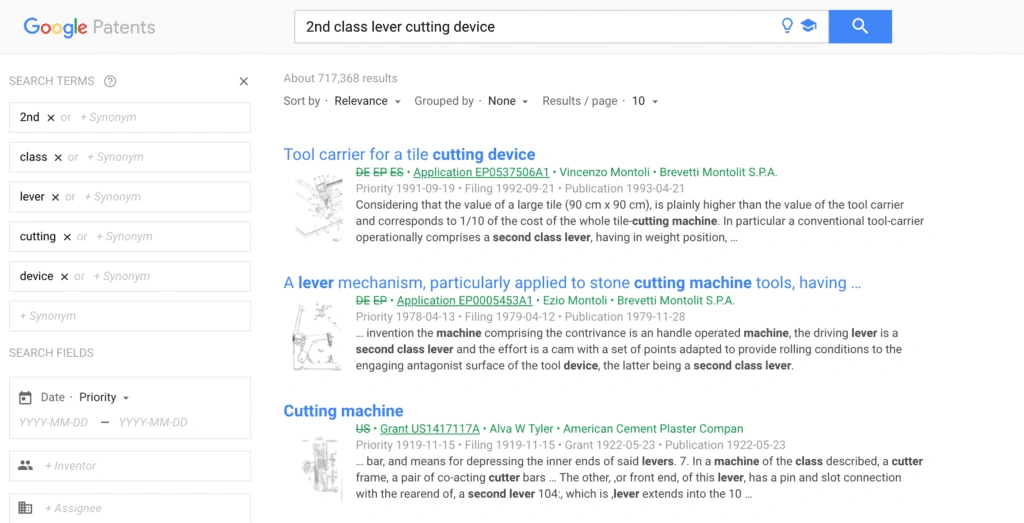 Google Patents Search Image