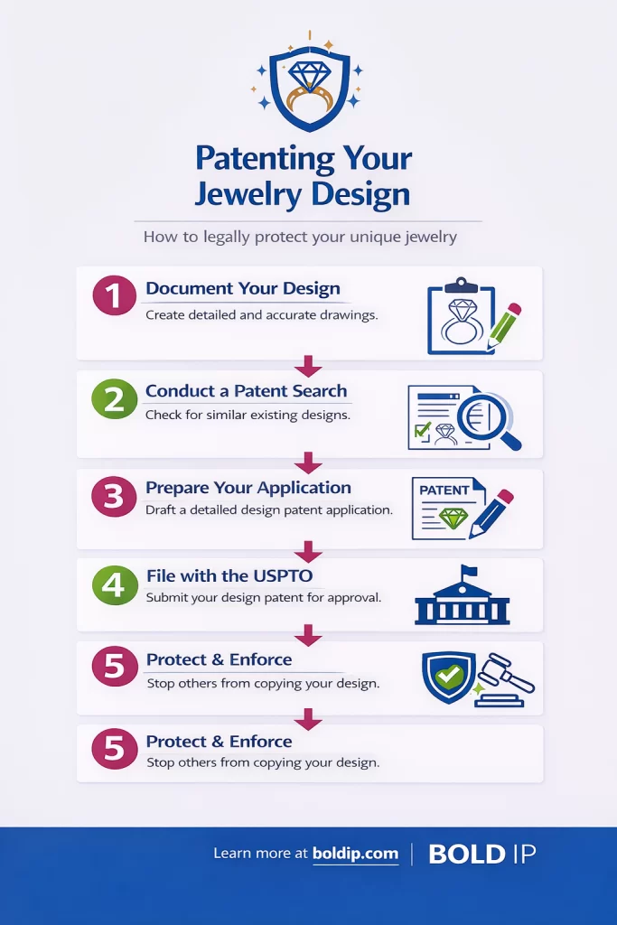 Patenting Your Jewelry Design Steps Image