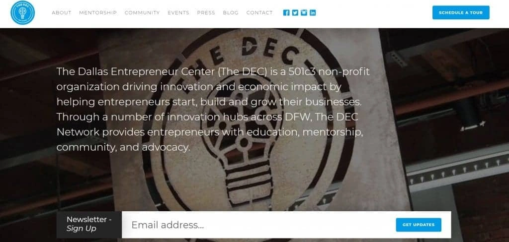 Top Coworking Spaces in Dallas Dallas Entrepreneur Center Website Found on Bold Patents